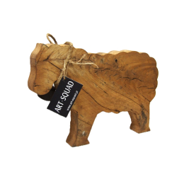 Baran z drewna z recyclingu Pastelowy Róż